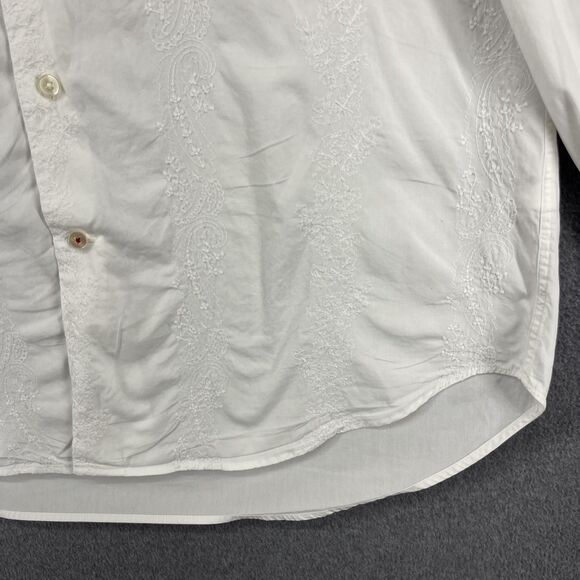Consumers Guide Shirt Mens XL Long Sleeve Button Up‎ Embroidered Paisley Relaxed - Picture 5 of 16